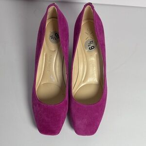 Nine West Magenta Suede Heels